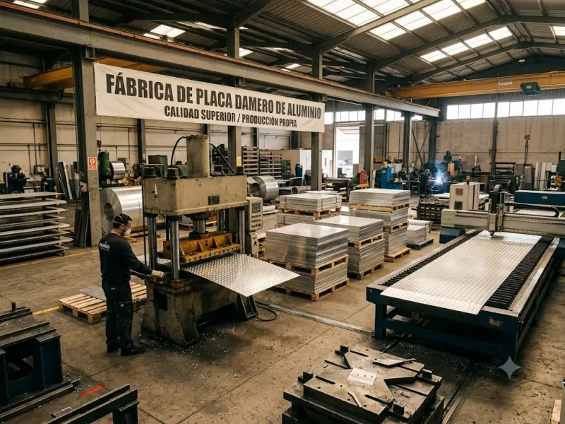 Fábrica de Placa Damero de Aluminio