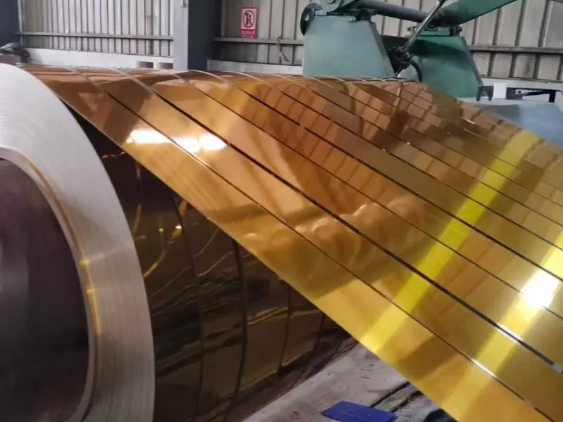 Tiras de aluminio espejo dorado con superficie reflectante