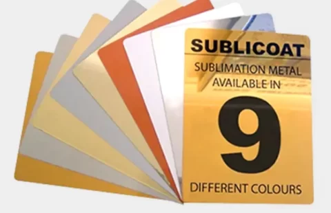 Lámina de aluminio para sublimación tamaño A4 usada en fotos y señalización