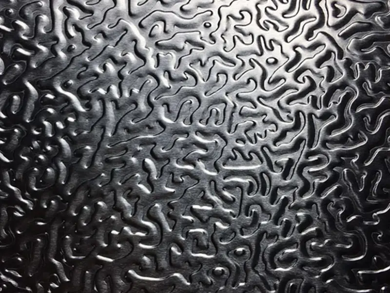 Hoja de aluminio con estampado tipo stucco para aplicaciones decorativas