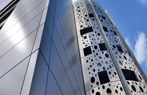 Estructura de muro cortina de aluminio