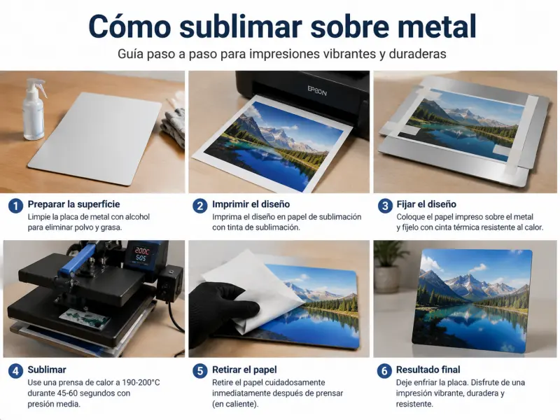 ¿Cómo sublimar sobre metal?