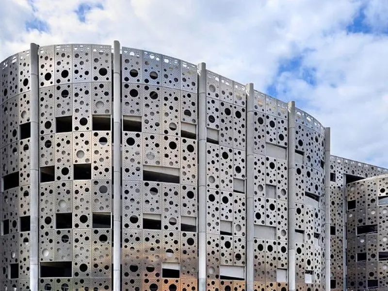 Paneles de Aluminio Perforado Decorativo para Edificios