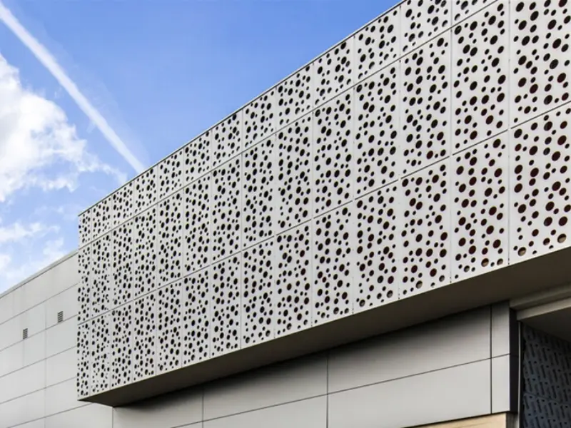 Paneles de Aluminio Perforado Decorativo para Edificios