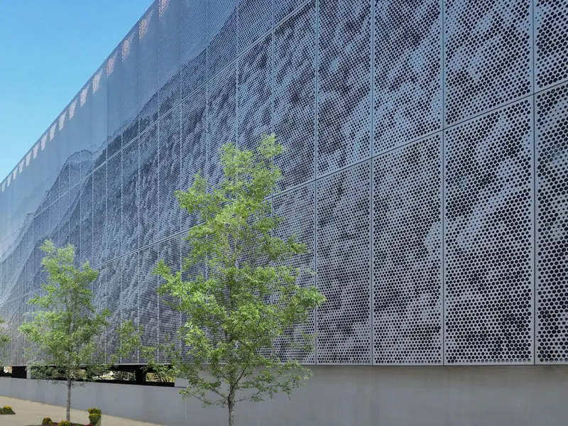Paneles de Aluminio Perforado Decorativo para Edificios
