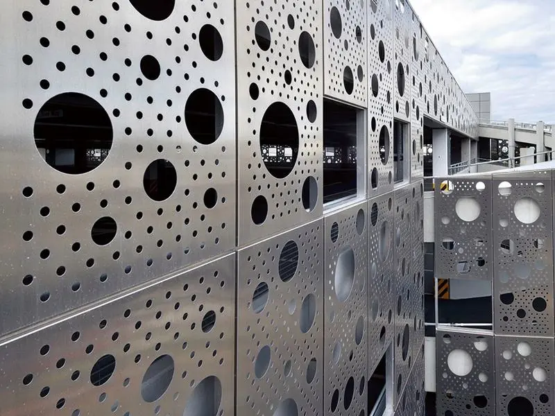 Paneles de Aluminio Perforado Decorativo para Edificios