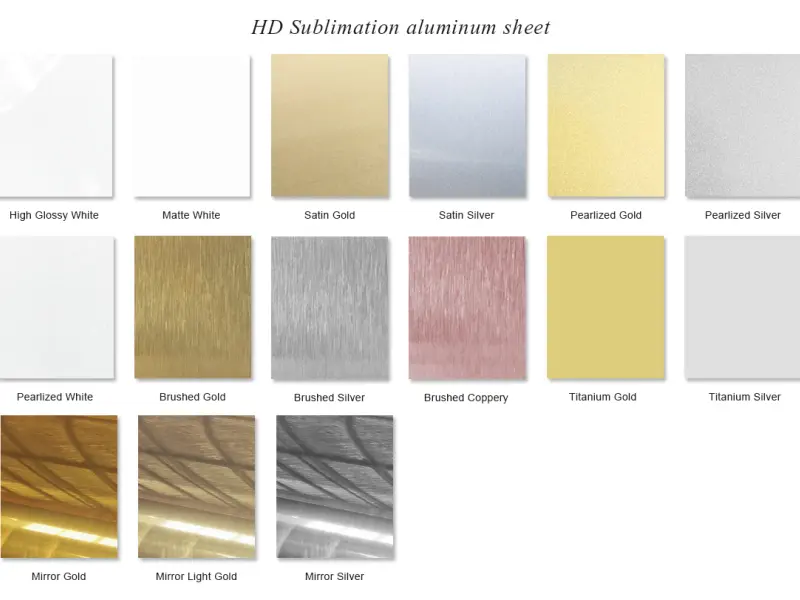Aluminio para sublimación HD
