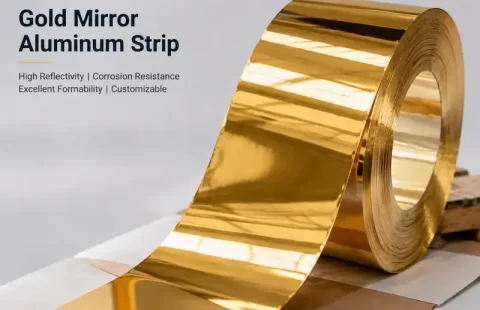 Tira de Aluminio Espejo Dorado